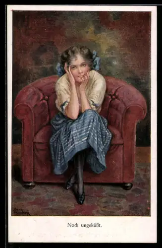 Künstler-AK Ruab Gnischaf: Noch ungeküsst