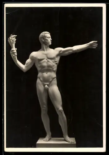Künstler-AK Arno Breker: Monumentalfigur, Athlet mit Fackel
