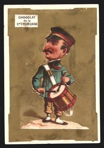 Sammelbild Liebig, Paris, Compagnie Francaise, Schokolade, Soldat mit Trommel