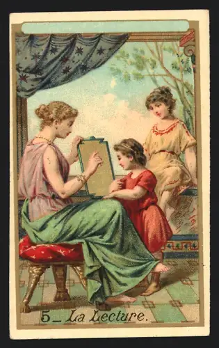 Sammelbild Liebig, Chocolat de la Havane, La Lecture