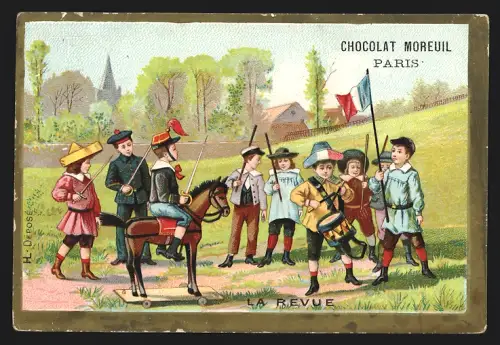 Sammelbild Liebig, Paris, Chocolat Moreuil, La Revue