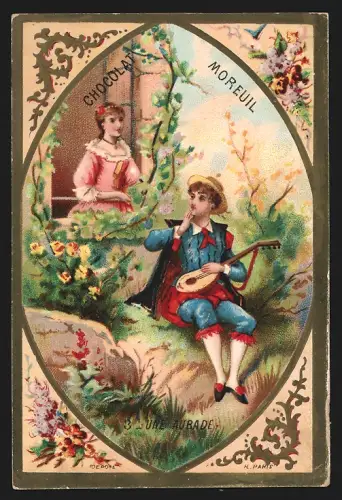 Sammelbild Paris, Chocolat Moreuil, Une Aubade