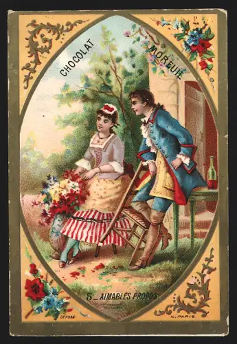 Sammelbild Paris, Chocolat Moreuil, Aimables Propos