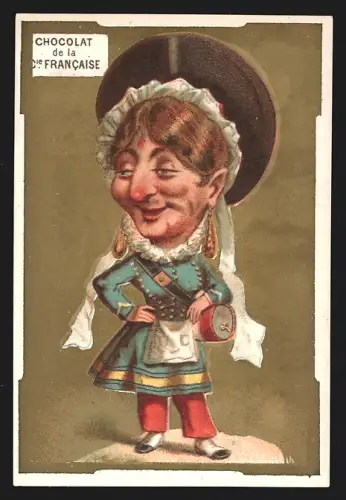 Sammelbild Paris, Chocolat de la Compagnie Francaise, 18. Boulevard de Sébastopol