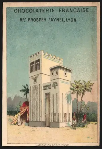 Sammelbild Lyon, Chocolatiere Francaise Faynel, Quai St. Antoine 29, Syrisches Haus