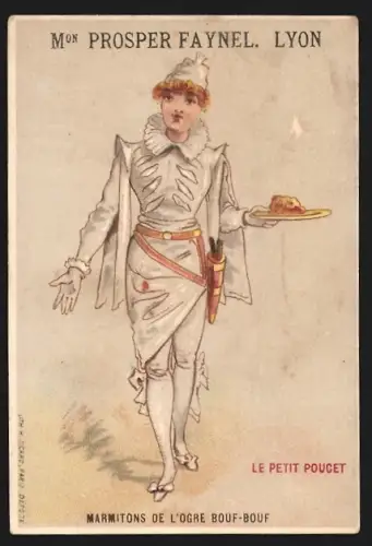 Sammelbild Lyon, Chocolatiere Francaise Faynel, Quai St. Antoine 29, Marmitons de l`Ogre Bouf-Bouf