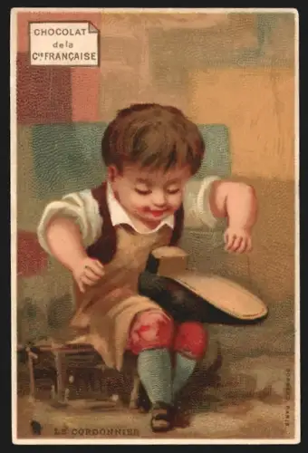 Sammelbild Paris, Chocolat de la Compagnie Francaise, Boulevard de Sebastopol 18, Kleiner Schuster