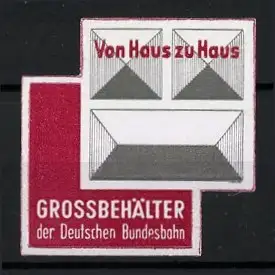 Reklamemarke Deutsche Bundesbahn, Grossbehälter-Transport