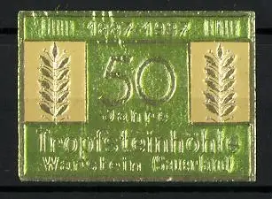 Reklamemarke Warstein, Tropfsteinhöhle, Ähren