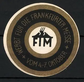 Reklamemarke Frankfurt, Frankfurter Messe, Symbol mit Gabel