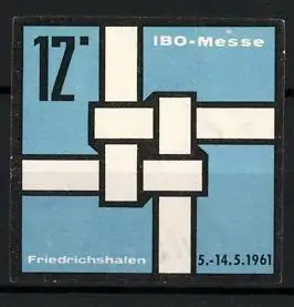 Reklamemarke Friedrichshafen, IBO-Messe 1961, Geometrisches Muster