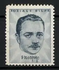 Reklamemarke Portrait von Engelbert Dollfuss, Soziale Hilfe