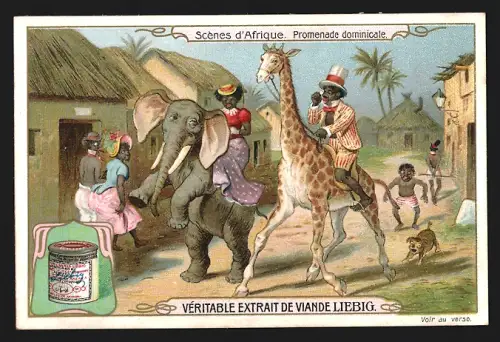 Sammelbild Liebig, Scènes d`Afrique, Promenade dominicale