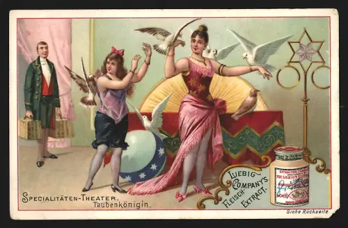 Sammelbild Liebig, Specialitäten-Theater, Taubenkönigin