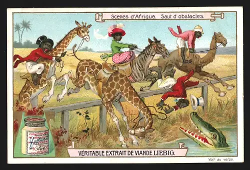 Sammelbild Liebig, Scènes d`Afrique, Saut d`Obstacles