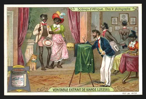 Sammelbild Liebig, Scènes d`Afrique, Chez le photographe