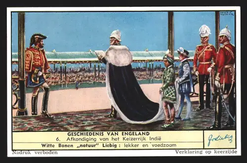 Sammelbild Liebig, Geschiedenis van Engeland, Afkondiging van het Keizerrijk Indie