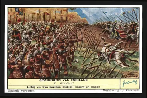 Sammelbild Liebig, Geschiedenis van Engeland, Azincourt
