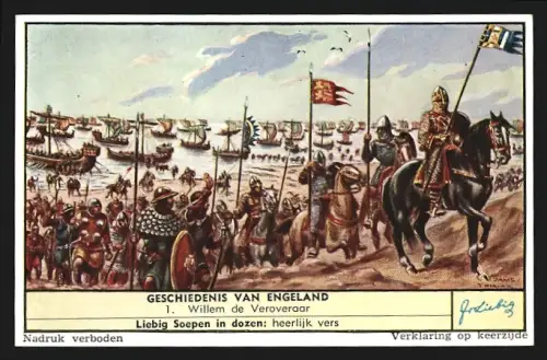 Sammelbild Liebig, Geschiedenis van Engeland, Willem de Veroveraar