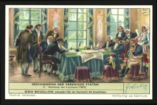 Sammelbild Liebig, Geschiedenis der Verenigde Staten, Aankoop van Louisiana