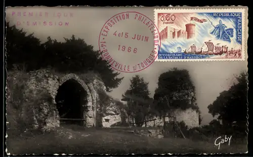 AK Bonneville-sur-Touques /Calvados, Tour du Château de Guillaume le Conquérant