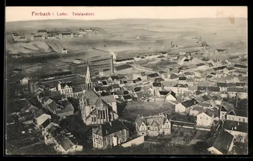 AK Forbach i. Lothr., Totalansicht aus der Vogelschau