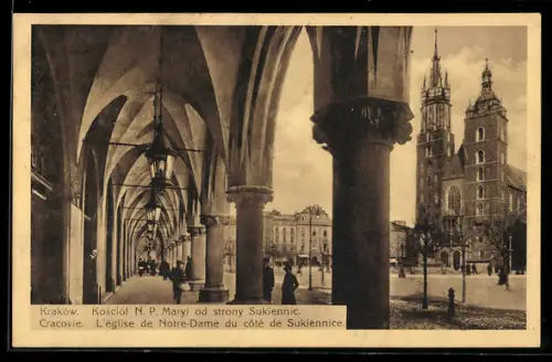 AK Kraków, Kosciól N. P. Maryi od strony Sukiennic