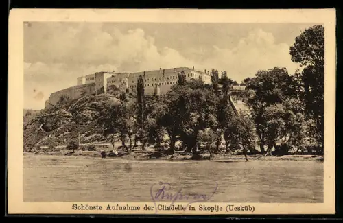AK Skoplje /Üesküb, Ansicht der Citadelle