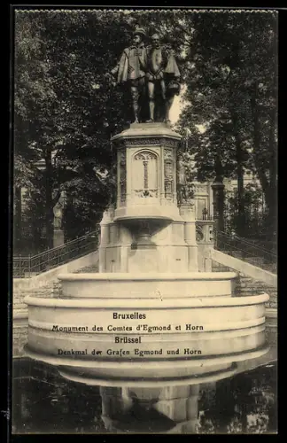 AK Bruxelles, Monument des Comtes d`Egmond et Horn