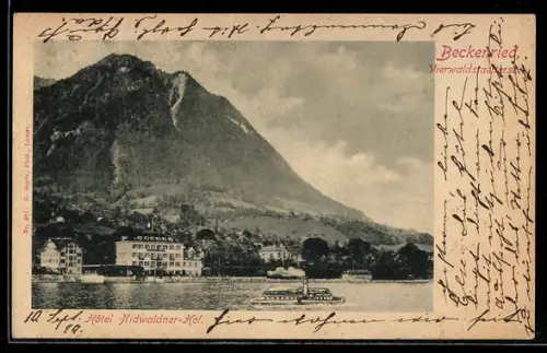 AK Beckenried, Hotel Nidwaldner-Hof am Vierwaldstättersee