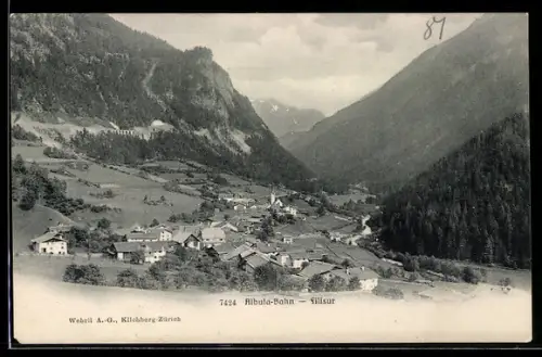 AK Filisur /Albula-Bahn, Ortsansicht im Tal