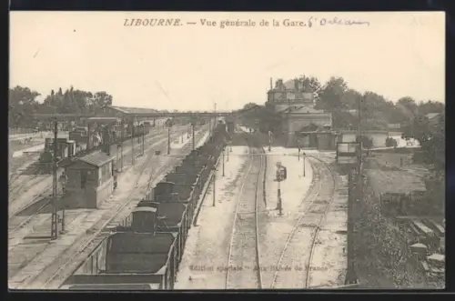 AK Libourne, Vue generale de la Gare