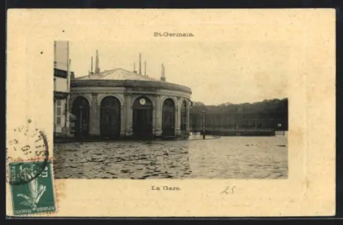 AK St-Germain, La Gare, Bahnhof