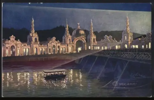 Künstler-AK G. Guerzoni: Torino, Esposizione Internazionale 1911, Padiglione degli Otaliani all`Estero, Ausstellung