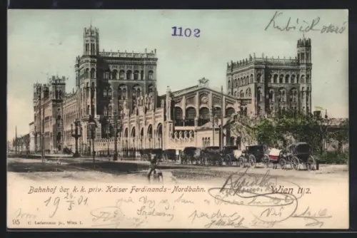 AK Wien, Bahnhof der k. k. priv. Kaiser Ferdinands-Nordbahn