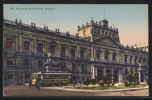 AK México, Escuela de Mineria, Strassenbahn