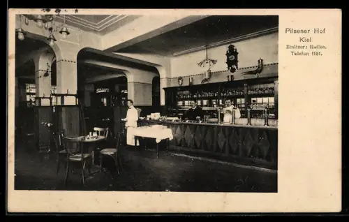 AK Kiel, Hotel Pilsener Hof, Innenansicht