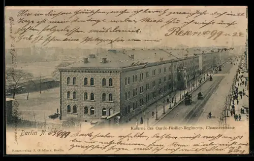AK Berlin, Kaserne des Garde-Füsilier-Regiments, Chausseestrasse