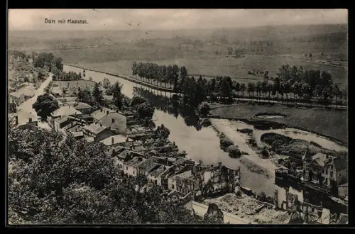 AK Dun-sur-Meuse, Panorama mit Maastal