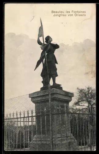 AK Beaulieu les Fontaines, Jungfrau von Orleans