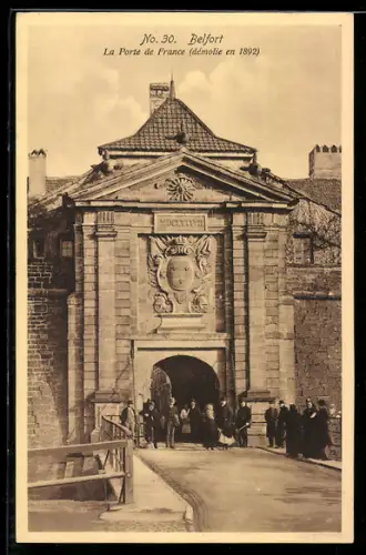 AK Belfort, La Porte de France, démolie en 1892