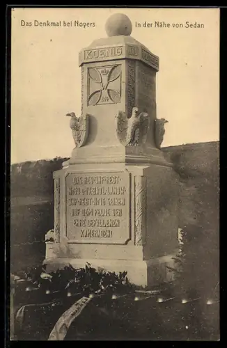 AK Noyers, Das Denkmal in der Nähe von Sedan