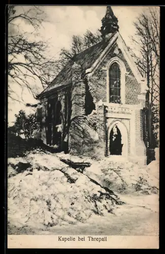 AK Trepail, Kapelle im Winter