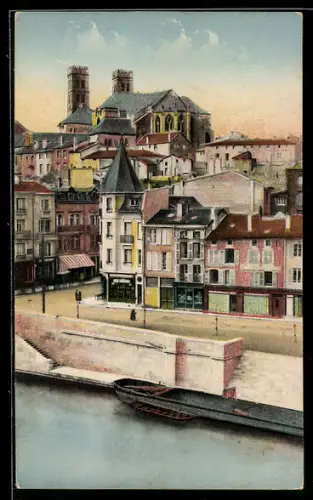 AK Verdun, Cathedrale et Quai de Londres