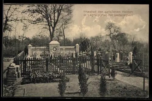 AK Lagny /Oise, Friedhof der gefallenen Soldaten in Lagny