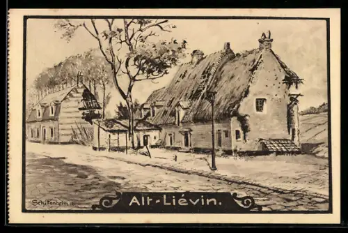 AK Liévin, Häuser mit Reetdächern