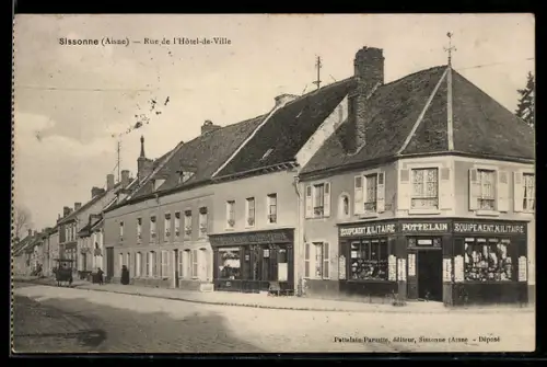 AK Sissonne /Aisne, Rue de l`Hôtel-de-Ville