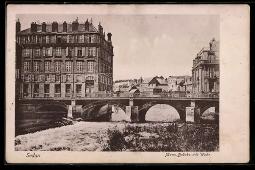 AK Sedan, Maas-Brücke mit Wehr