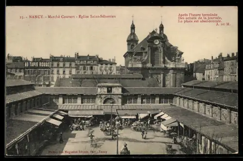 AK Nancy, Marché Couvert, Eglise Saint-Sébastien