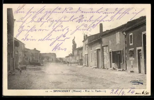 AK Spincourt /Meuse, Rue du Faubourg